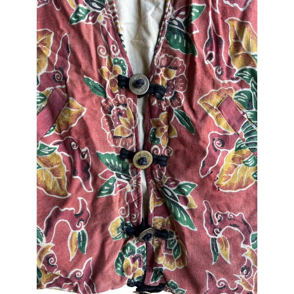 Vintage Women's Quilted Kimono Jacket Phoenix and Dragons One Size fits most - Picture 4 of 13